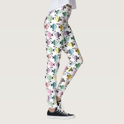 Naadloze vis abstract scandinavië moderne zee leggings (Rechts)