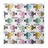 Naadloze vis abstract scandinavië moderne zee tegeltje (Voorkant)