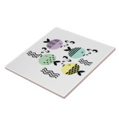 Naadloze vis abstract scandinavië moderne zee tegeltje (Zijkant)