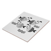 Naadloze vis abstract scandinavië moderne zee tegeltje (Zijkant)