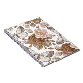 Naadloze vlinders vliegen motteninsecten vliegen. notitieboek (Rechterzijde)