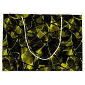 Naadloze vloeistof abstract zwarte groene moderne  groot cadeauzakje (Achterkant)