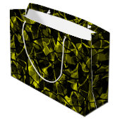 Naadloze vloeistof abstract zwarte groene moderne  groot cadeauzakje (Achterkant Gekanteld)