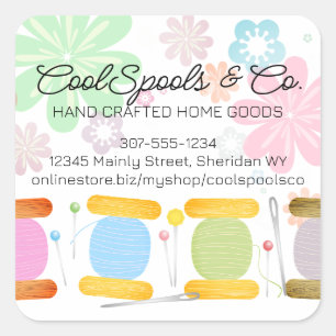 naadloze vloerbedekking met schroefdraad vierkante sticker