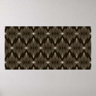  naadloze vormgeving met gestileerde vorm poster