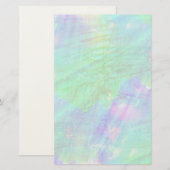 naadloze waterverf blauw, groen briefpapier (Voorkant / Achterkant)