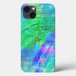 naadloze waterverf blauw, groen Case-Mate iPhone case