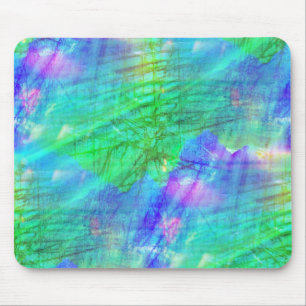 naadloze waterverf blauw, groen muismat