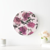 Naadloze Waterverf Bloemen Illustratiepatroon Grote Klok (Huis)