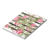 Naadloze waterverf bloemen roze roze roze roze rom notitieblok (Linkerzijde)