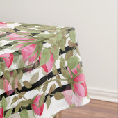Naadloze waterverf bloemen roze roze roze roze rom tafelkleed (Voorbeeld)