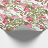 Naadloze waterverf bloemen rozen floreel romantisc cadeaupapier (Hoek)