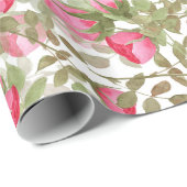 Naadloze waterverf bloemen rozen floreel romantisc cadeaupapier (Rol Hoek)