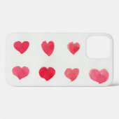 Naadloze waterverf harten: romantisch patroonontwe Case-Mate iPhone case (Achterkant (horizontaal))