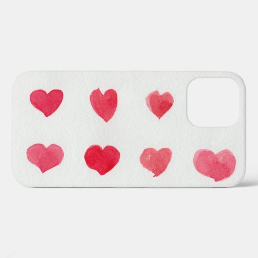 Naadloze waterverf harten: romantisch patroonontwe Case-Mate iPhone case (Achterkant (horizontaal))