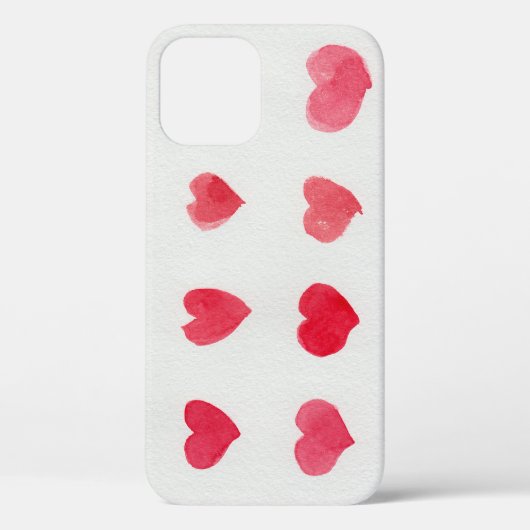 Naadloze waterverf harten: romantisch patroonontwe Case-Mate iPhone case (Achterkant)