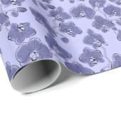 Naadloze waterverf orchideeën falaenopsis bloemen cadeaupapier (Rol Hoek)