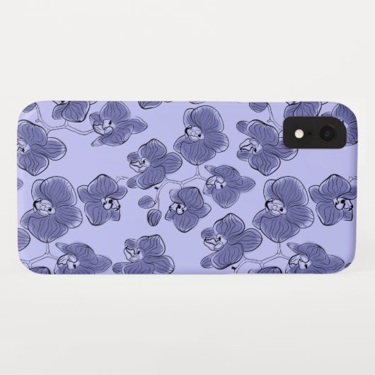 Naadloze waterverf orchideeën falaenopsis bloemen Case-Mate iPhone case (Achterkant (horizontaal))