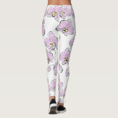 Naadloze waterverf orchideeën falaenopsis bloemen  leggings (Achterkant)