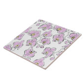 Naadloze waterverf orchideeën falaenopsis bloemen tegeltje (Zijkant)