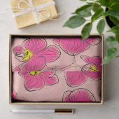 Naadloze waterverf orchideeën falaenopsis bloemen  tissuepapier (Geschenk)