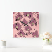 Naadloze waterverf orchideeën falaenopsis bloemen vierkante klok (Huis)