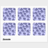 Naadloze waterverf orchideeën falaenopsis bloemen  vierkante sticker (Vel)