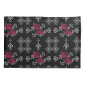 Naadloze waterverf rode rozen bloemen witte oranje kussensloop (Achterkant)