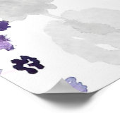 Naadloze Waterverf wild bloempatroon in hand pa Poster (Hoek)