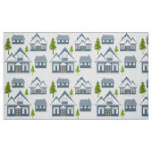 Naadloze winter Kerst landschap grijs hou Stof (Fat Quarter)