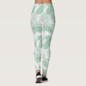Naadloze winter kerstgroene dennenbomen pa leggings (Achterkant)