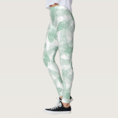 Naadloze winter kerstgroene dennenbomen pa leggings (Links)