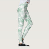 Naadloze winter kerstgroene dennenbomen pa leggings (Rechts)