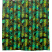 Naadloze wintergroene blauwe dennennen tr douchegordijn (Voorkant)