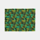 Naadloze wintergroene blauwe dennennen tr fleece deken (Voorkant (Horizontaal))