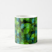 Naadloze wintergroene blauwe dennennen tr koffiemok (Center)