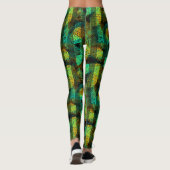 Naadloze wintergroene blauwe dennennen tr leggings (Achterkant)