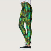 Naadloze wintergroene blauwe dennennen tr leggings (Links)