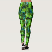 Naadloze wintergroene blauwe dennennen tr leggings (Achterkant)