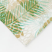 Naadloze winterloze kerstgroene beige dennennen t fleece deken (Hoek)