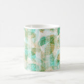 Naadloze winterloze kerstgroene beige dennennen t  koffiemok (Center)