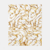 Naadloze wit en goud marmeren print. fleece deken (Voorkant)
