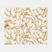 Naadloze wit en goud marmeren print. fleece deken (Voorkant (Horizontaal))