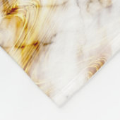 Naadloze wit en goud marmeren print. fleece deken (Hoek)