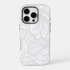 Naadloze witte achtergrond patroon iPhone 16 pro hoesje