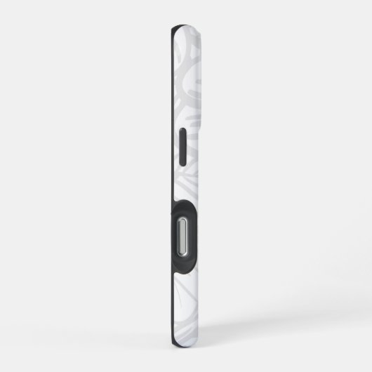 Naadloze witte achtergrond patroon iPhone hoesje (Rechterkant)