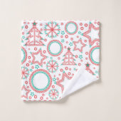 Naadloze witte kerst sierdecoratie tr bad handdoek (Wasdoekje)