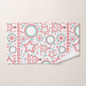Naadloze witte kerst sierdecoratie tr bad handdoek (Handdoek)