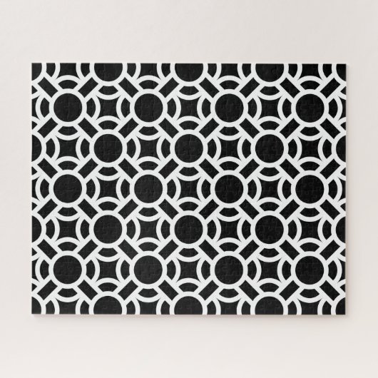 Naadloze Witte Patroon DIY Achtergrondkleur Legpuzzel (Horizontaal)