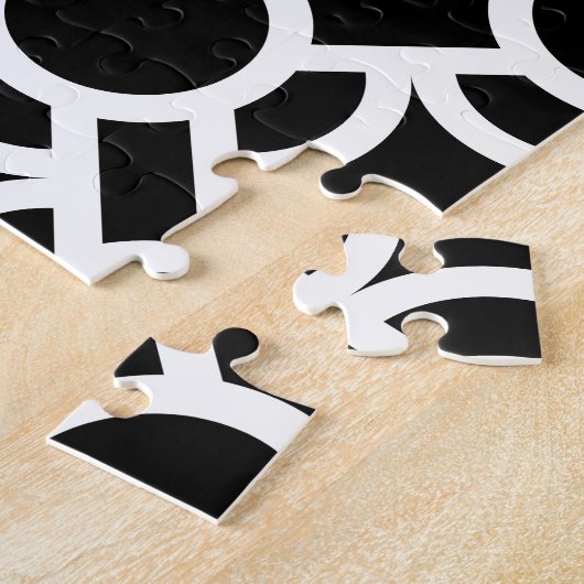 Naadloze Witte Patroon DIY Achtergrondkleur Legpuzzel (Zijkant)